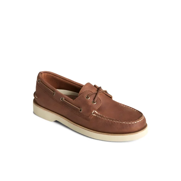 Sperry Authentic Original™ Double Sole Cross Lace Boat Shoe DarkBeige Fashion