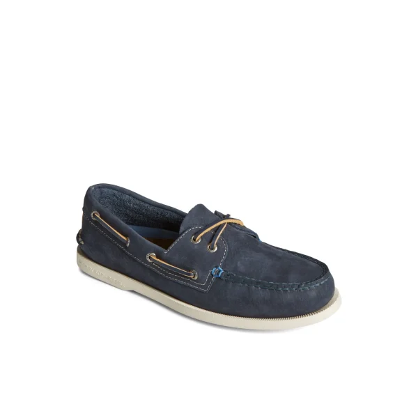 Sperry Authentic Original™ 2-Eye Nubuck Boat Shoe Navy New