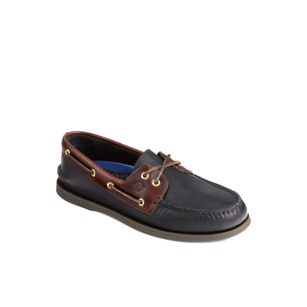 Sperry Authentic Original™ Leather Boat Shoe BlackLeatherMixedMaterial Best