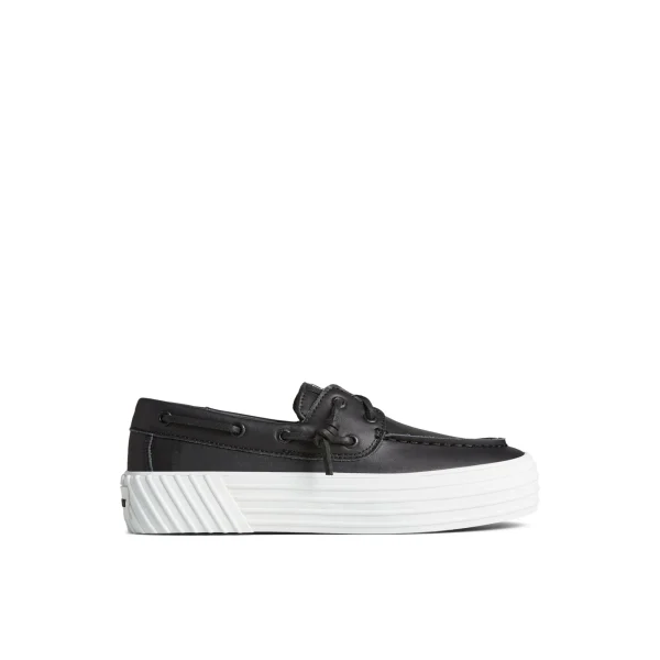 Sperry Bahama 2.0 Leather Platform Sneaker Black Outlet