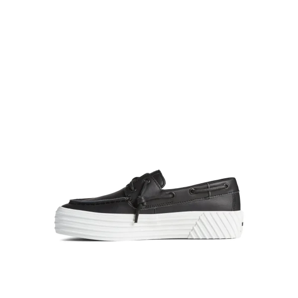 Sperry Bahama 2.0 Leather Platform Sneaker Black Outlet