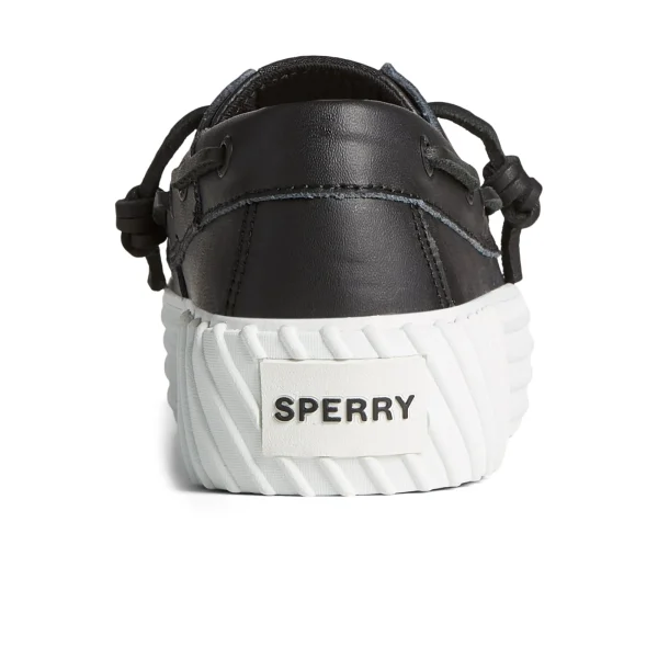 Sperry Bahama 2.0 Leather Platform Sneaker Black Outlet