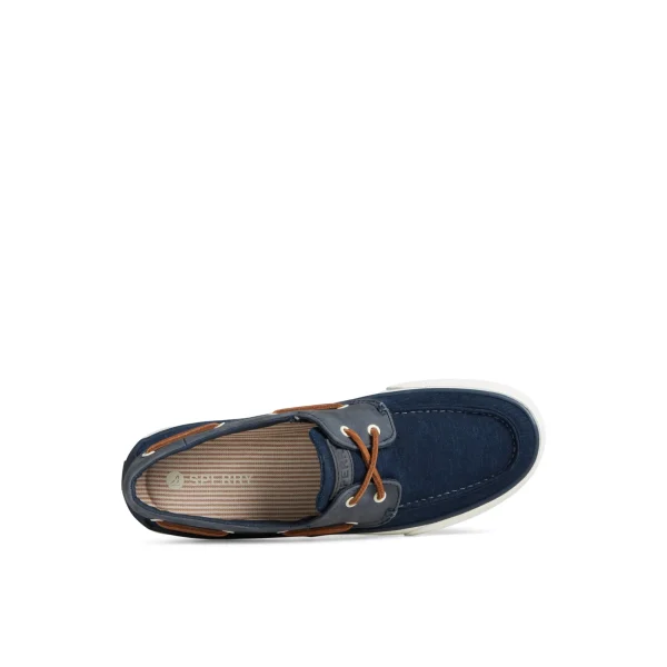 Sperry Bahama II Linen Sneaker Navy Clearance