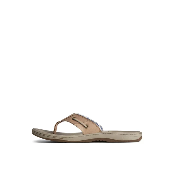 Sperry Baitfish Leather Flip Flop MediumBeige Online