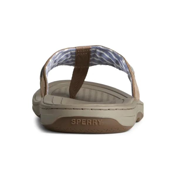 Sperry Baitfish Leather Flip Flop MediumBeige Online