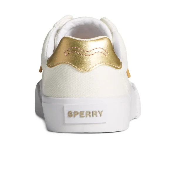 Sperry Bermuda Metallic Sneaker Bone New