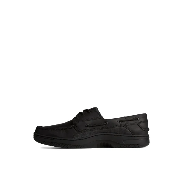 Sperry Billfish™ 3-Eye Leather Boat Shoe Black Outlet