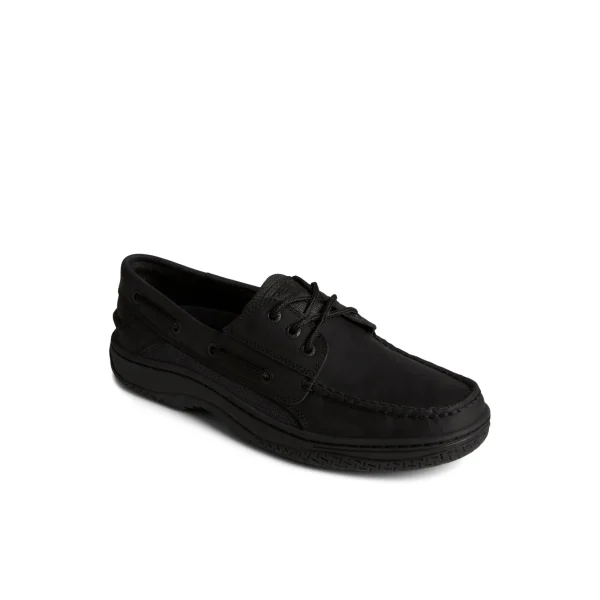 Sperry Billfish™ 3-Eye Leather Boat Shoe Black Outlet