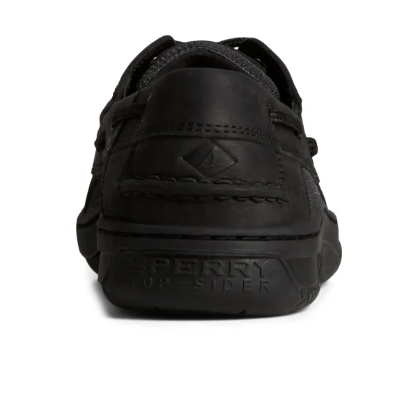 Sperry Billfish™ 3-Eye Leather Boat Shoe Black Outlet