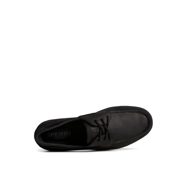 Sperry Billfish™ 3-Eye Leather Boat Shoe Black Outlet