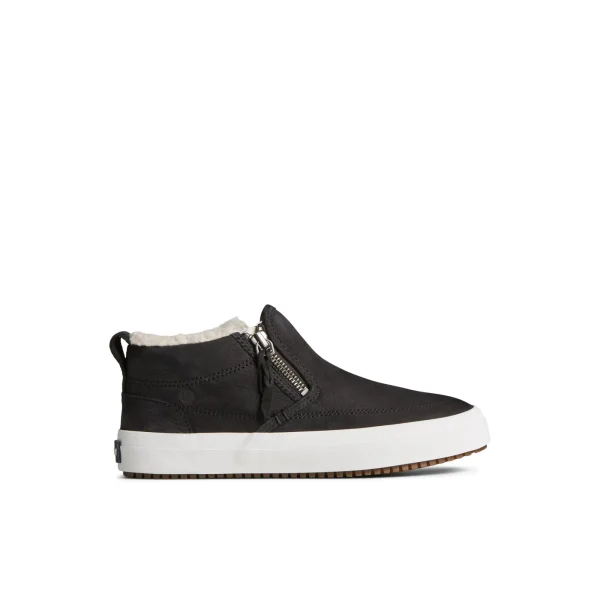 Sperry Crest Side Zip Cozy Sneaker Black Outlet