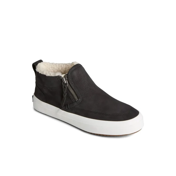 Sperry Crest Side Zip Cozy Sneaker Black Outlet