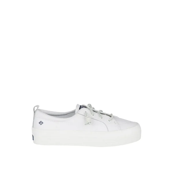 Sperry Crest Vibe Platform Leather Sneaker White Discount