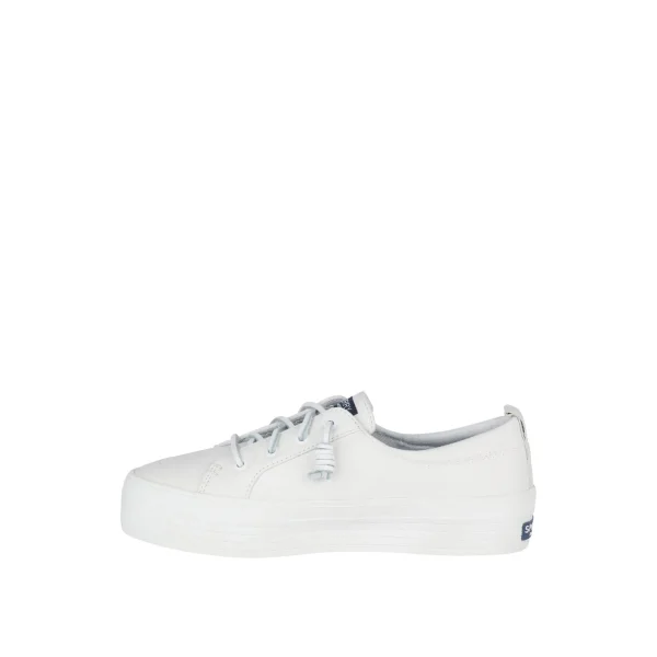 Sperry Crest Vibe Platform Leather Sneaker White Discount