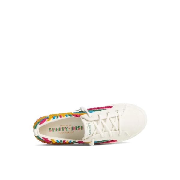 Sperry Crest Vibe Sun Platform Sneaker WhiteTextileWoven Best Sale