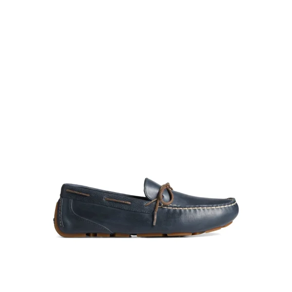 Sperry Davenport Deboss Leather 1-Eye Driver Navy Online