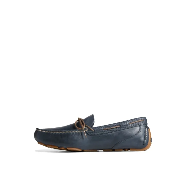 Sperry Davenport Deboss Leather 1-Eye Driver Navy Online