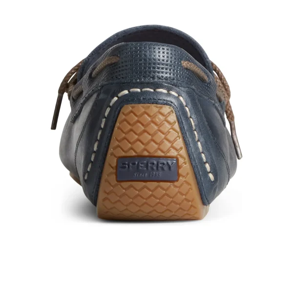 Sperry Davenport Deboss Leather 1-Eye Driver Navy Online