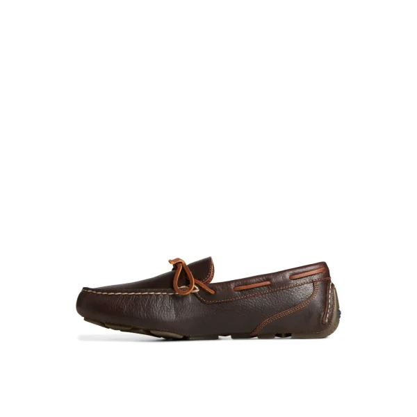 Sperry Davenport Pull Up Leather 1-Eye Driver Brown Outlet