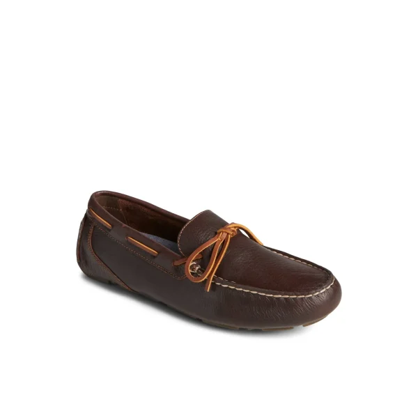 Sperry Davenport Pull Up Leather 1-Eye Driver Brown Outlet