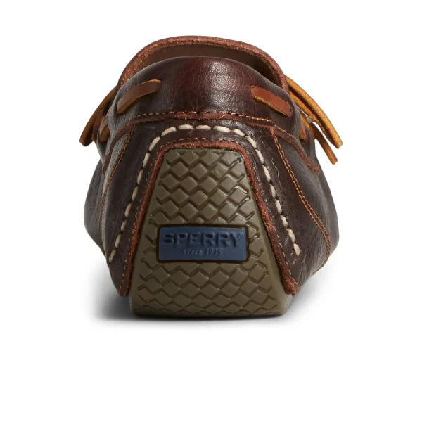 Sperry Davenport Pull Up Leather 1-Eye Driver Brown Outlet