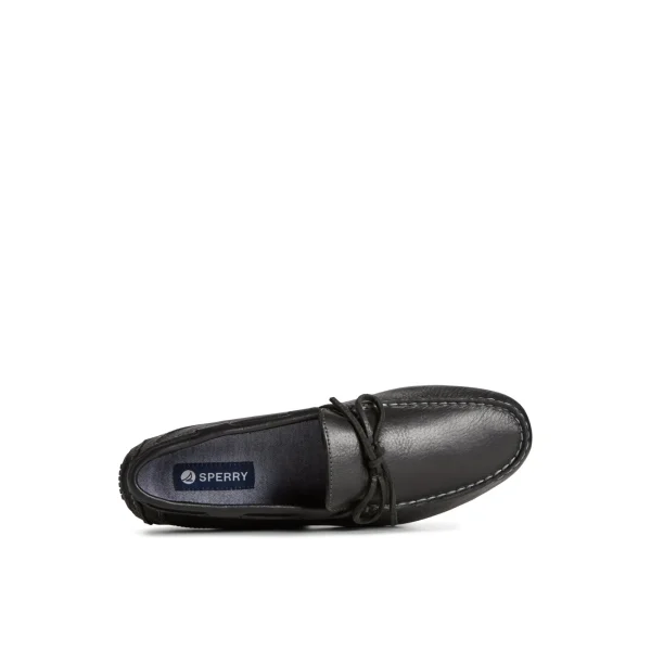 Sperry Davenport Pull Up Leather 1-Eye Driver Black New