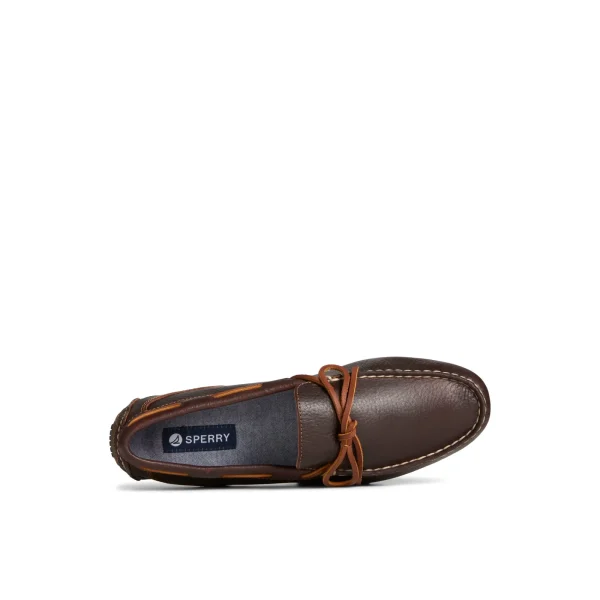 Sperry Davenport Pull Up Leather 1-Eye Driver Brown Outlet