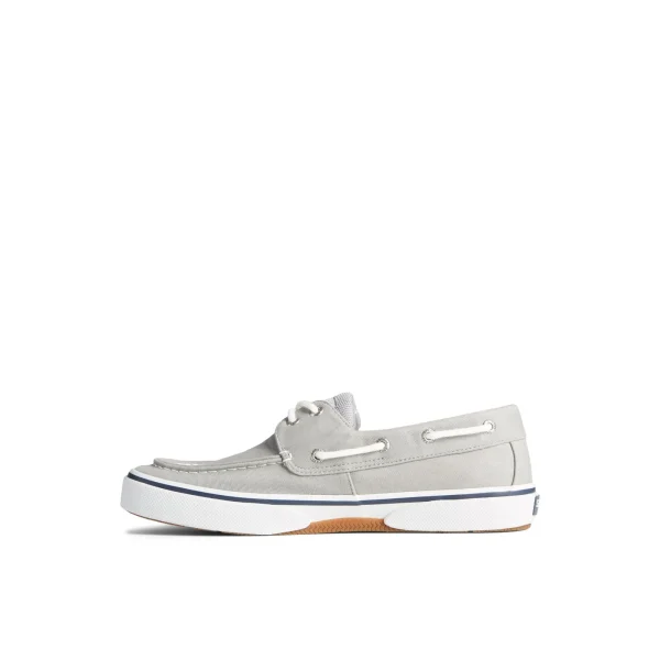 Sperry Halyard 2-Eye Salt Washed Boat Shoe Grey Shop