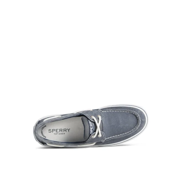 Sperry Halyard 2-Eye Salt Washed Boat Shoe Navy Best Sale