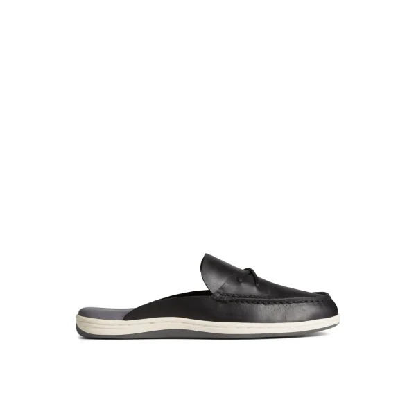 Sperry Mulefish Leather Boat Shoe Black Sale