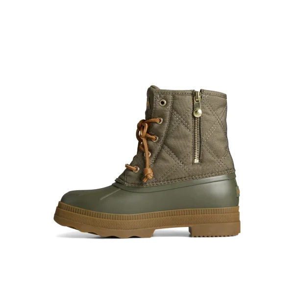 Sperry Saltwater 2.0 Textile Duck Boot MediumGreen Clearance