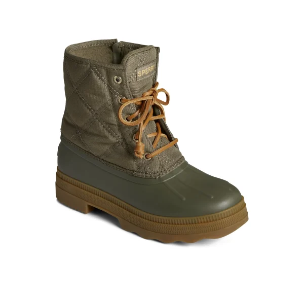 Sperry Saltwater 2.0 Textile Duck Boot MediumGreen Clearance