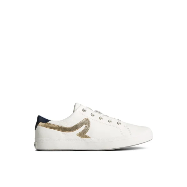 Sperry Sandy Leather Metallic Sneaker WhiteLeatherSmooth Fashion