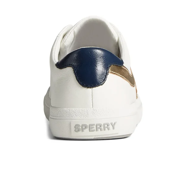 Sperry Sandy Leather Metallic Sneaker WhiteLeatherSmooth Fashion