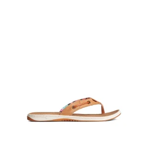 Sperry Seafish Leather Flip Flop MediumBeige Cheap