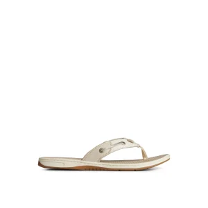 Sperry Seafish Metallic Flip Flop Grey Cheap