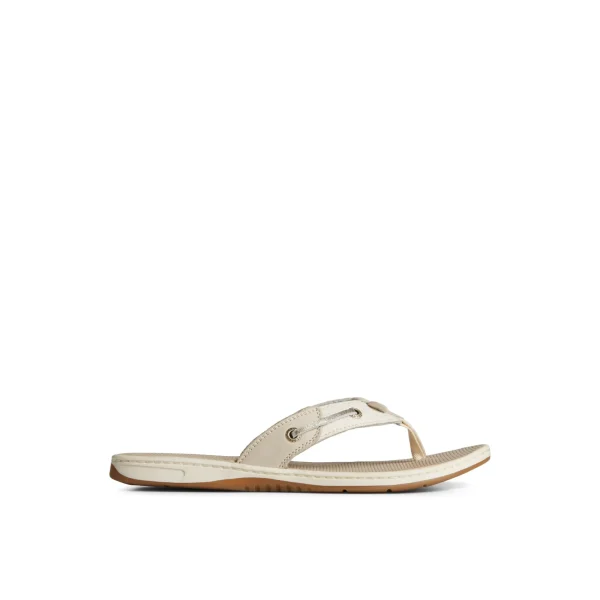 Sperry Seafish Metallic Flip Flop Grey Cheap