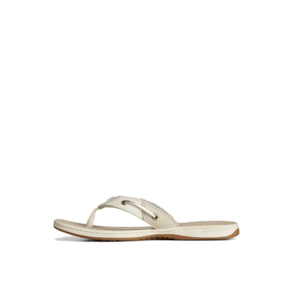 Sperry Seafish Metallic Flip Flop Grey Cheap