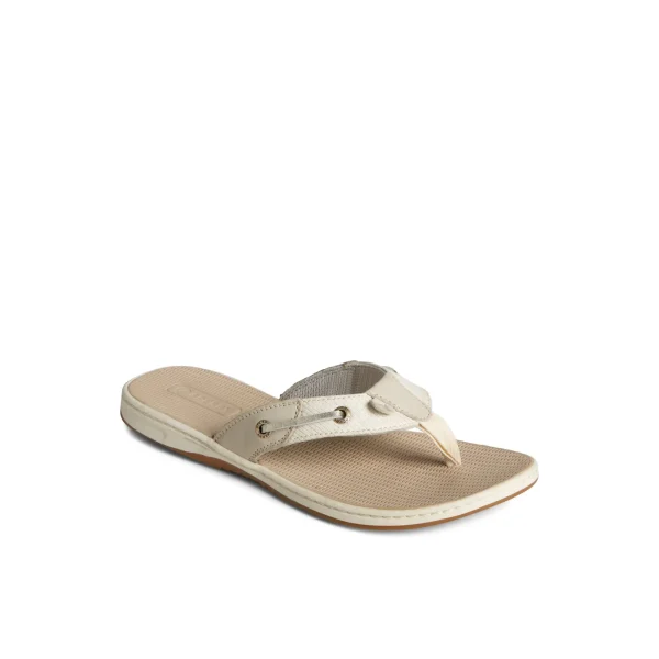 Sperry Seafish Metallic Flip Flop Grey Cheap