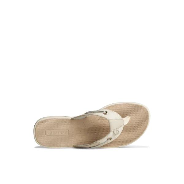 Sperry Seafish Metallic Flip Flop Grey Cheap