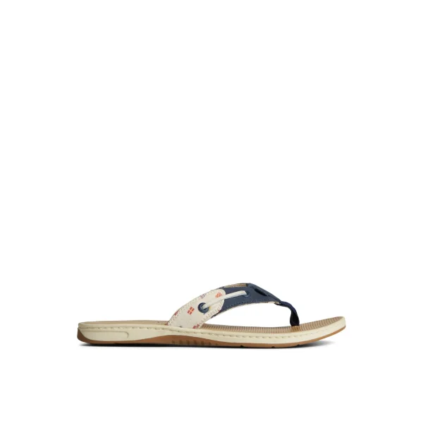 Sperry Seafish Nautical Flip Flop White Shop