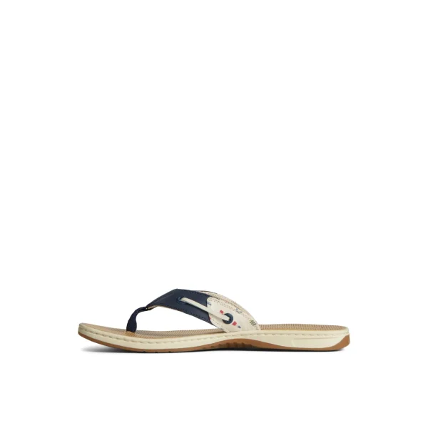 Sperry Seafish Nautical Flip Flop White Shop