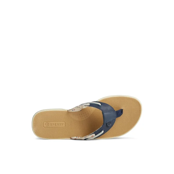 Sperry Seafish Nautical Flip Flop White Shop