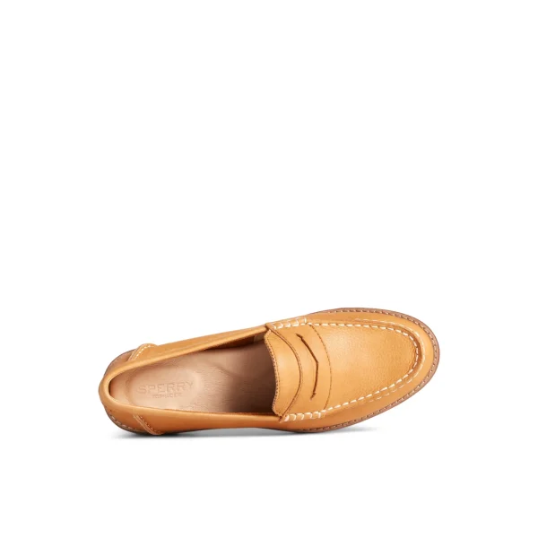 Sperry Seaport Penny Leather Loafer MediumBeige Sale