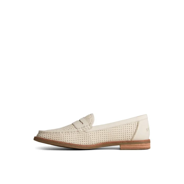 Sperry Seaport Perforated Penny Loafer Bone Best Sale