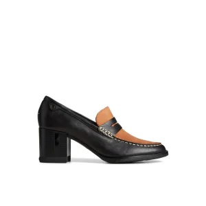 Sperry Seaport Two-Tone Penny Heel Black Store