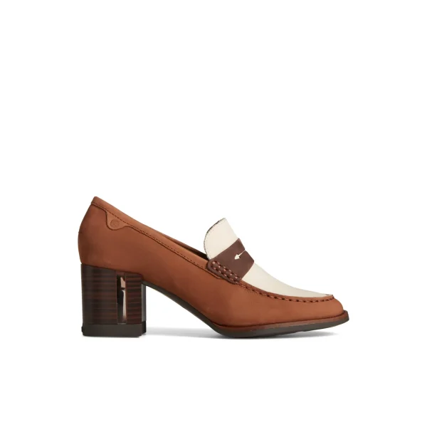 Sperry Seaport Two-Tone Penny Heel Brown Best Sale