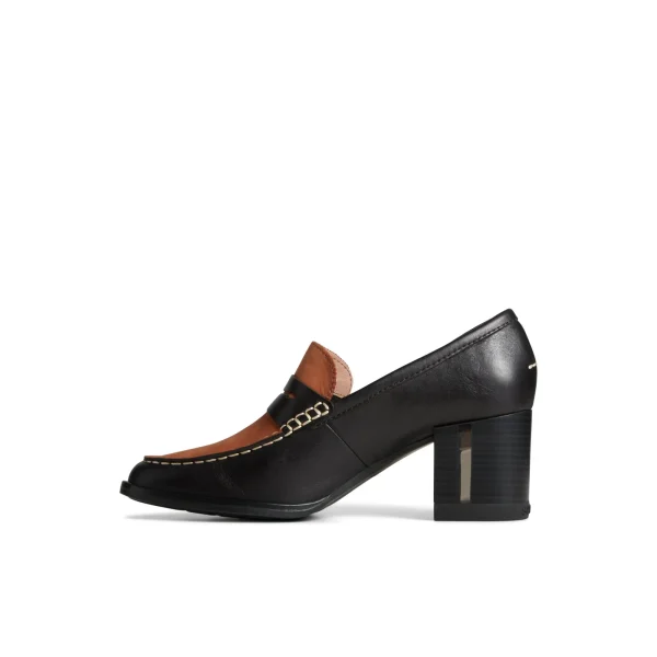 Sperry Seaport Two-Tone Penny Heel Black Store