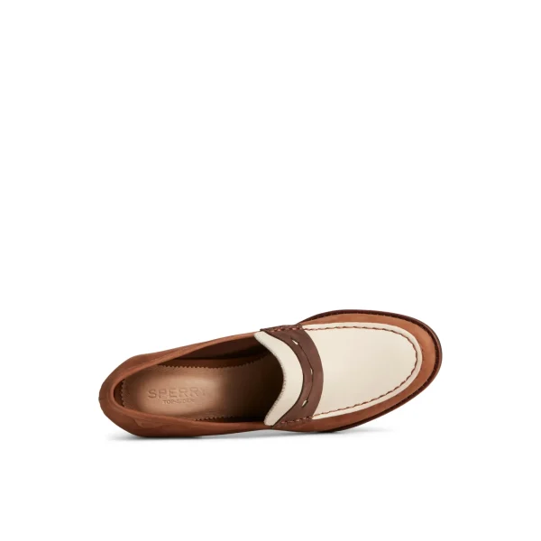 Sperry Seaport Two-Tone Penny Heel Brown Best Sale