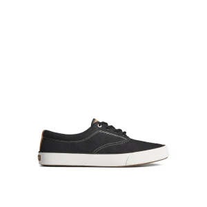 Sperry Striper II Slub Linen Sneaker Black Cheap